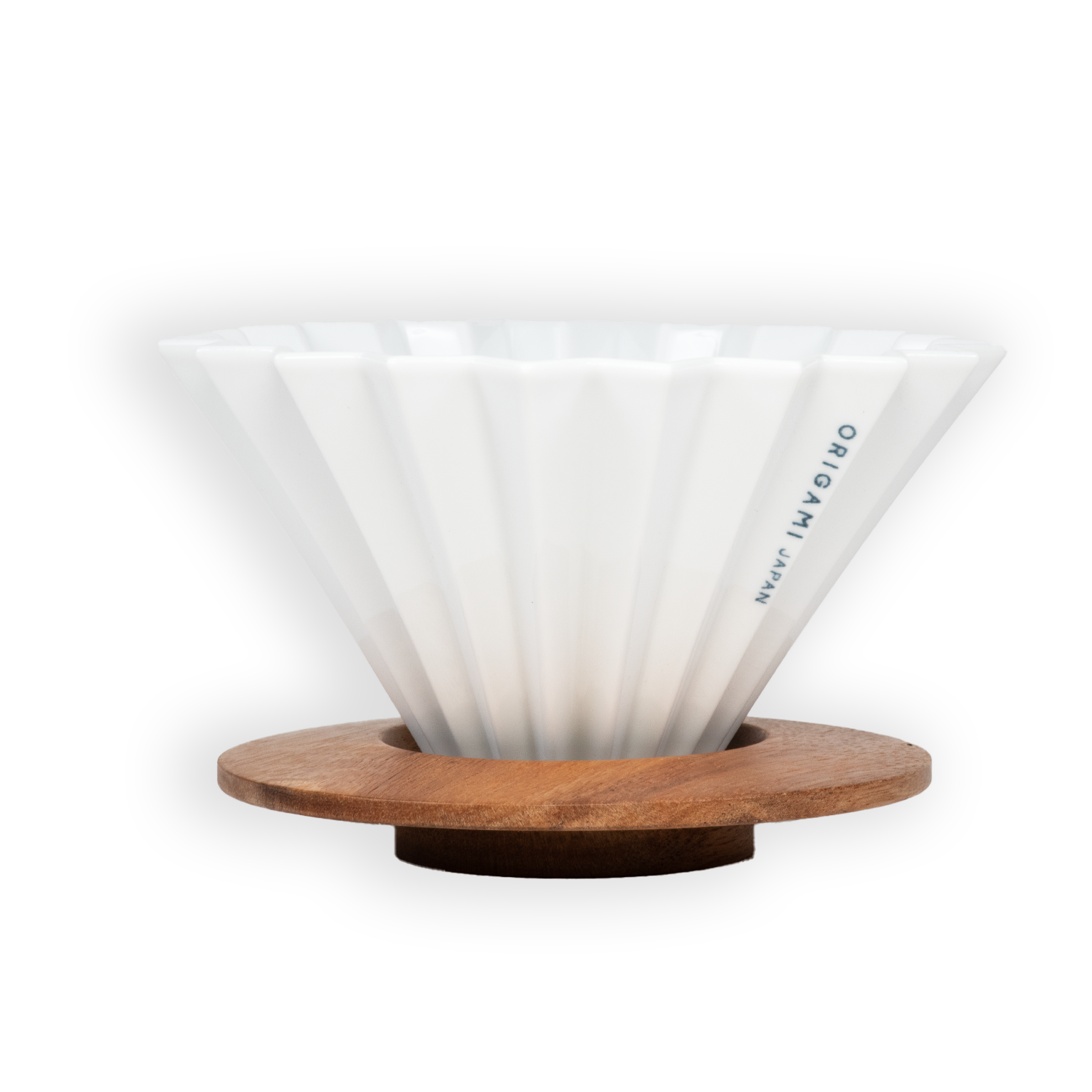 Origami Medium White Dripper with Holder